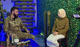 Офицер ОМОН «АХМАТ-Крепость» (на транспорте) стал гостем телерубрики «Герои СВО»| грозный, чгтрк