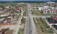 У восточного въезда в Грозный продолжаются масштабные строительные работы