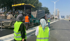 Продолжается реконструкция улицы Шерипова в Грозном в рамках нацпроекта