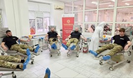 Более 60 сотрудников ОМОН «АХМАТ-1» поддержали региональную донорскую акцию