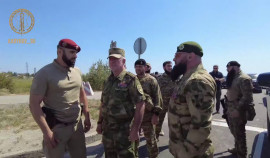 Руслан Алханов и Султан Рашаев посетили КПП, где несут службу сотрудники сводных отрядов полиции