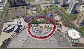 Фонтан площадью 10 тыс. кв. метров станет центром нового парка в Грозном