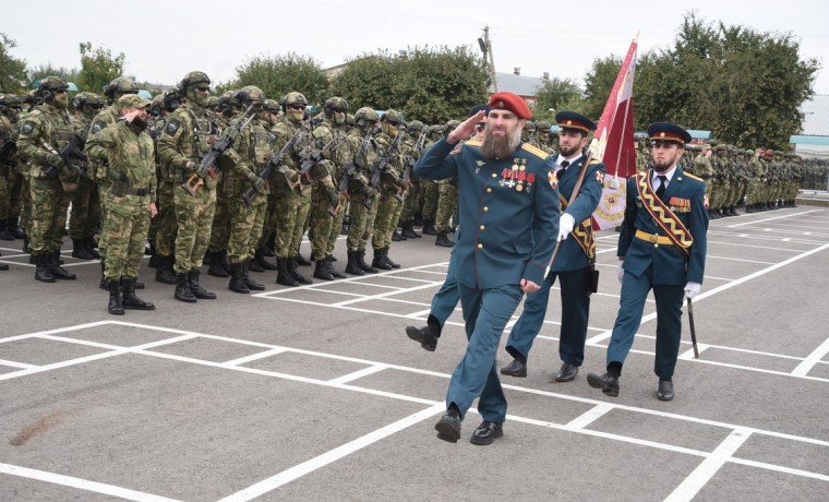 Боевое знамя нового образца вручено  Гудермесскому полку Росгвардии