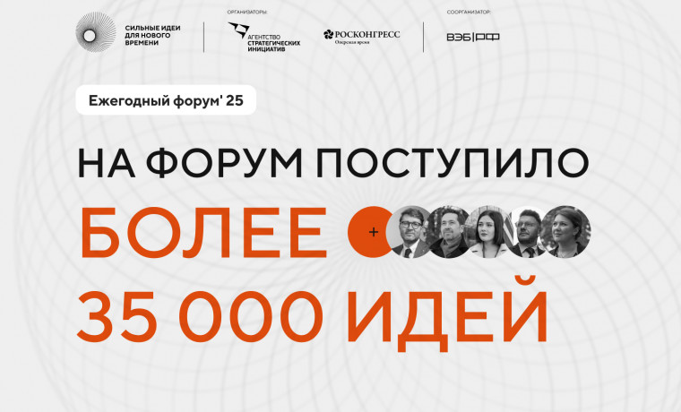 Более 35 тысяч предложений поступило на форум «Сильные идеи для нового времени»