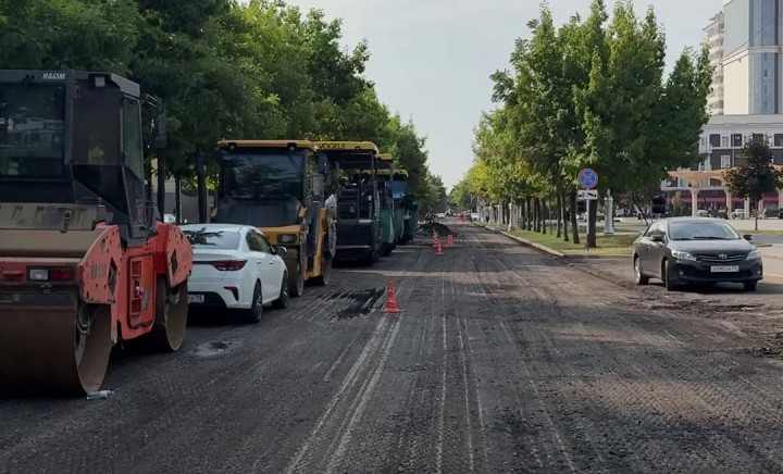 В Грозном началась реконструкция проспекта имени В.В. Путина