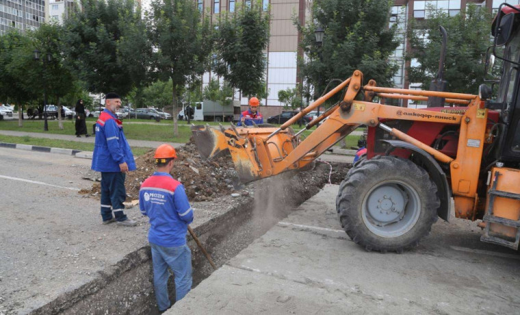 Масштабная реконструкция проходит по ул. Лорсанова в Грозном